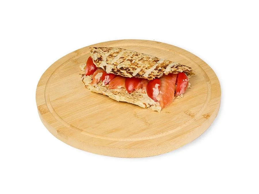 Овсяноблин С лососем и свежим огурчиком